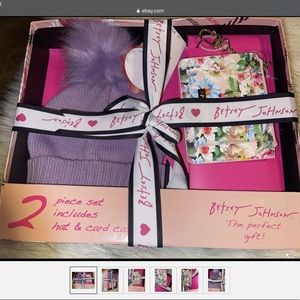 Betsy Johnson Hat & Scarf Set